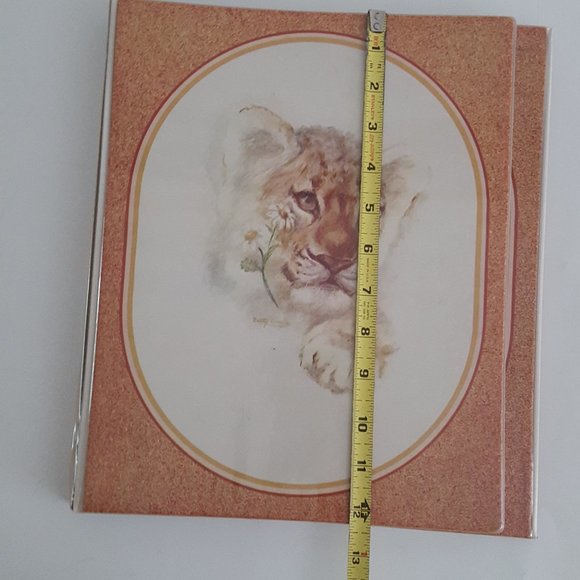 Vintage Mead The Organizer Tri-Fold 1" 3 -Ring Binder Tiger/Raccoon/Panda - Picture 14 of 15